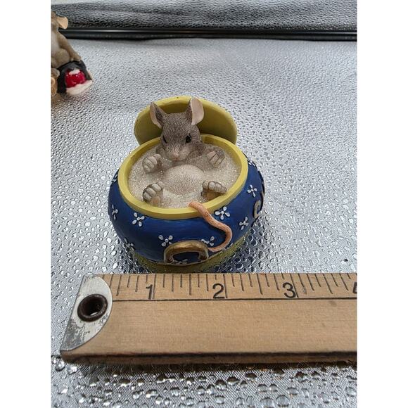 Fitz and Floyd Charming Tails "You Couldn't Be Sweeter" Mouse In Sugar Bowl - Picture 5 of 5